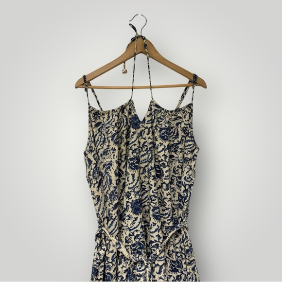 NWOT Natural Life Mara Midi Sundress Ivory Blue Vines Size L - Picture 6 of 11